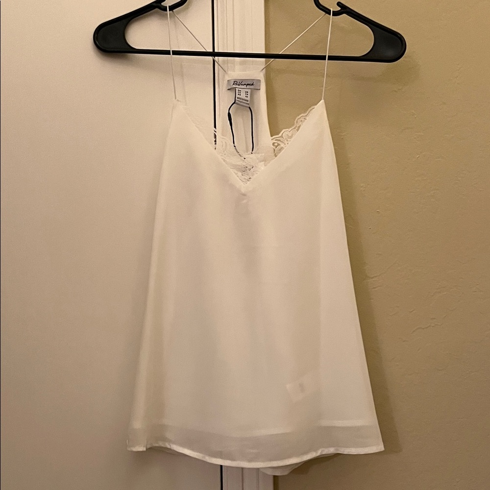 NWT! Revamped White Lace Trim Cami